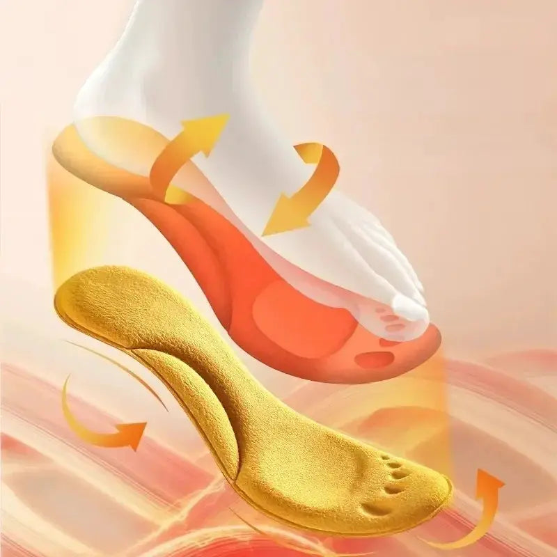 4D Massage Warm Pile Insoles Super Soft Latex Sports Insole With Arch Support For Running And Basketball