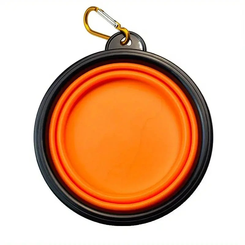 Foldable Dog Travel Bowl Portable Silicone Water Bowl with Lip