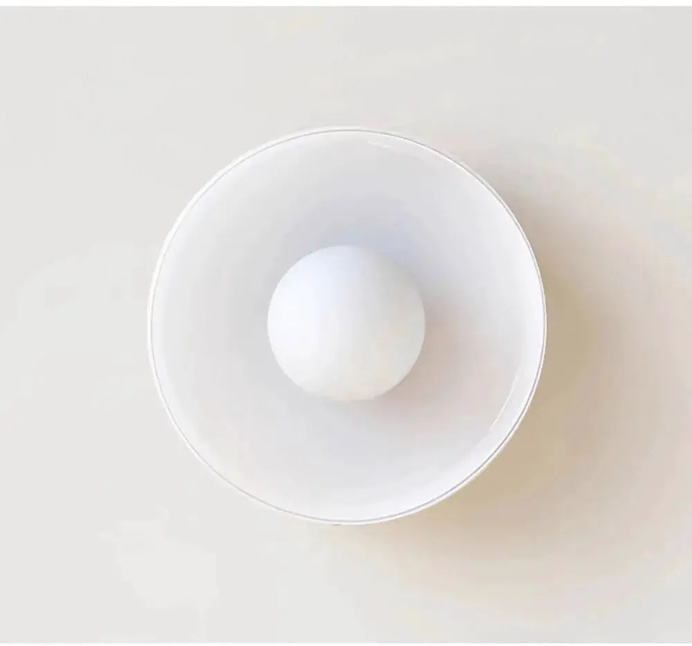 Nordic glass ceiling light, white single-head fixture with G9 bulb, Simples Market
