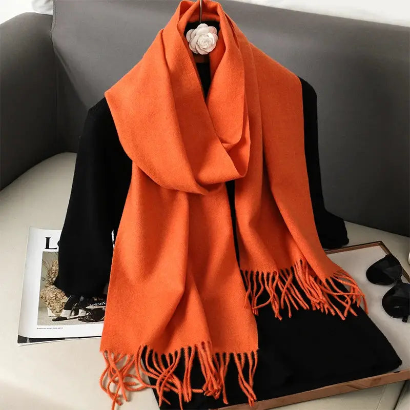 Brand 62 Womens Long Cashmere Blend Winter Scarf Hijab Shawl Wrap For Outdoor Warmth