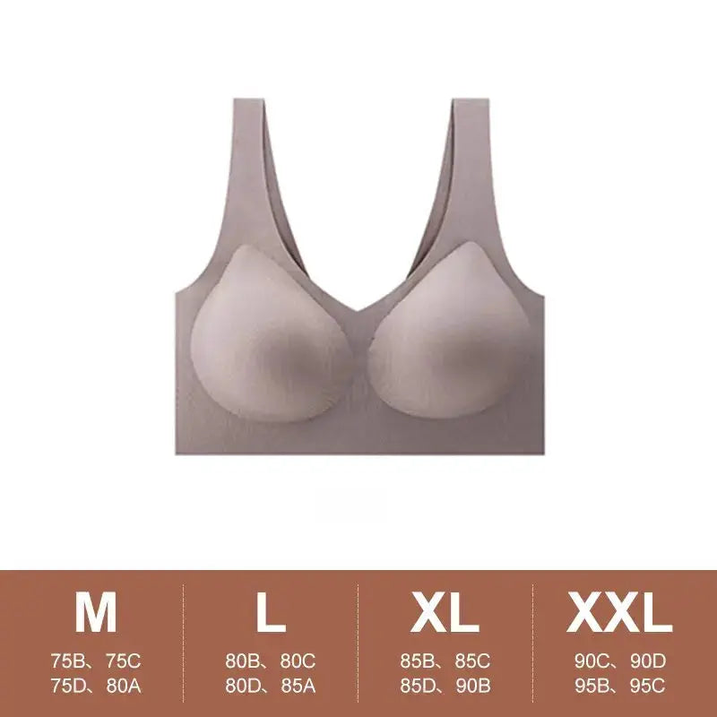 Veluxe Seamless Push Up Bra For Sleep Yoga And Sports Wire Free Ultra Thin Lingerie Comfort