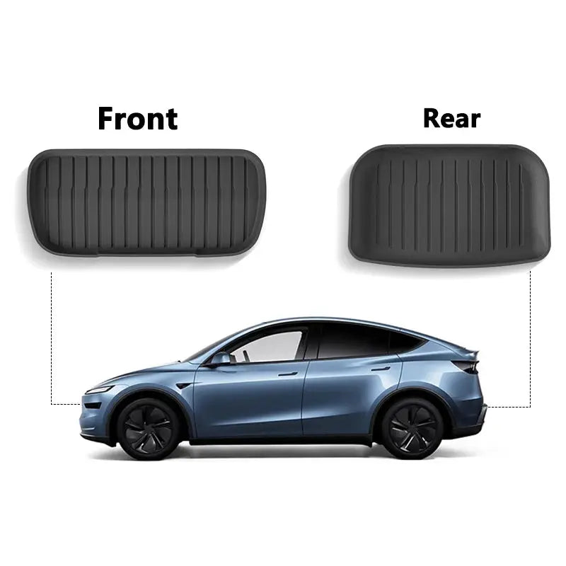 Front and rear trunk mats for Tesla Model Y Juniper 2025, TPE cargo liner set, 2-piece by Simples Market