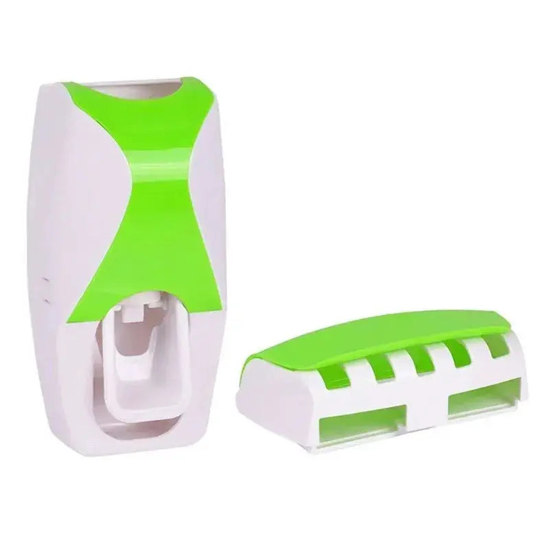 Wall Mounted Toothbrush And Toothpaste Holder Set With Automatic Dispenser And Cup Holder