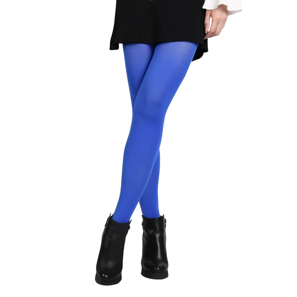Women Black Opaque Tights 120D Seamless Pantyhose Winter Warm Nylon Stockings Footed Thick