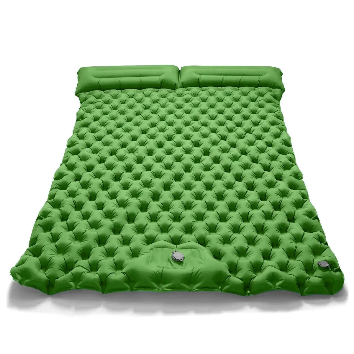 Simples Market green double air mattress with built-in pump, waterproof for camping