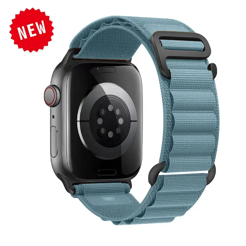 Apple Watch strap by Simples Market, blue nylon Alpine bracelet for 40–49mm models