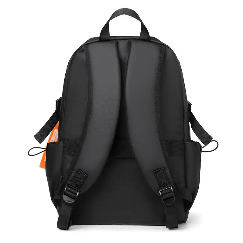 Luxury men's backpack by Simples Market, black, 15.6in laptop capacity, waterproof travel backpack with padded straps
