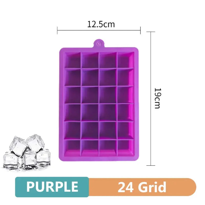 4 6 8 15 Grid Silicone Ice Tray Mold Large Food Grade Ice Cube Tray Square DIY Ice Maker