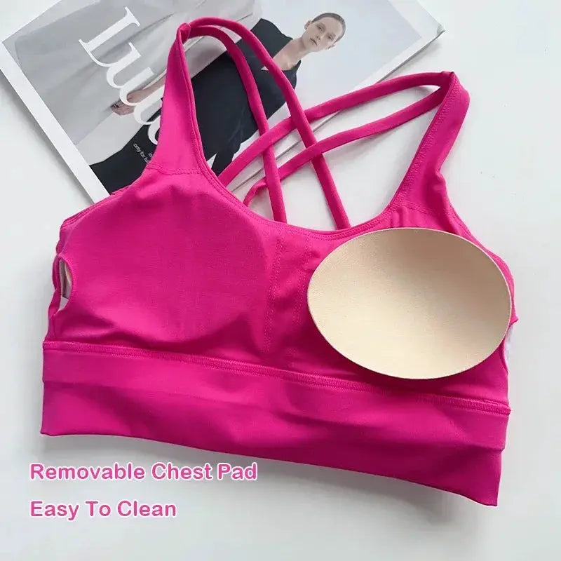ZenFlex 2 Piece Yoga Set Breathable Cross Back Top And Peach Yoga Pants Nylon Elastane Comfort