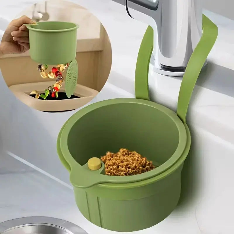 Multi Functional Food Strainer Sink Organizer For Kitchen And Bathroom Use With Efficient Drainage And Storage Solution