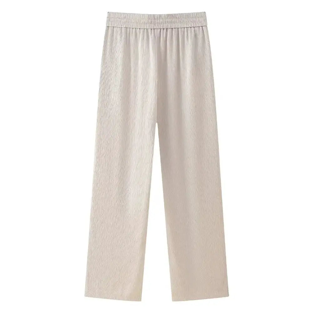 European American Double Breasted Jacket Pants Set Wrinkle 2024 Spring