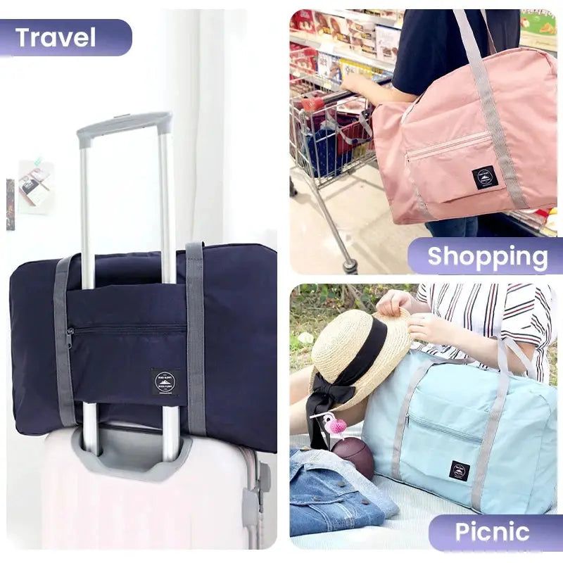 TravelEase Foldable Carry On Duffel Bag Lightweight Large Capacity For Airline Travel Ideal For Weekend Getaways