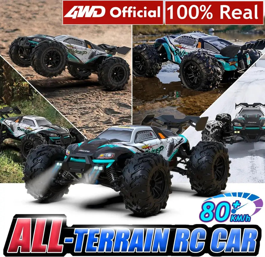 4WD Remote Control Off Road 4X4 High Speed Brushless Buggy Truck 80 KMH Drift Racing Toy for Kids and Adults