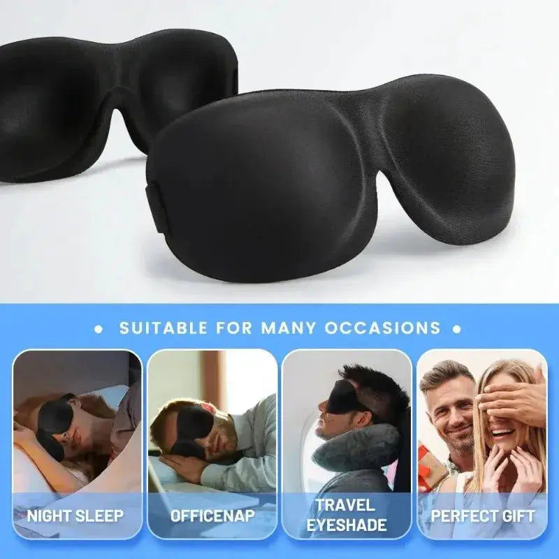 3D Memory Foam Sleep Mask Eye Cover Blindfold For Travel Blockout