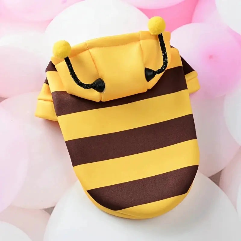 Bee Pet Puppy Coat And Cat Cosplay Outfit For Small To Medium Dogs And Cats Halloween Holiday Hoodie Costume
