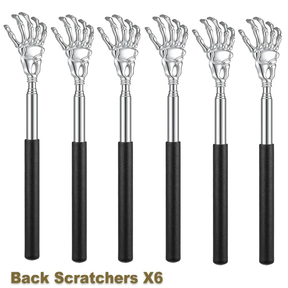 Portable Extendable Back Scratcher Stainless Steel Telescoping Massager For Humans And Pets With Rubber Grip