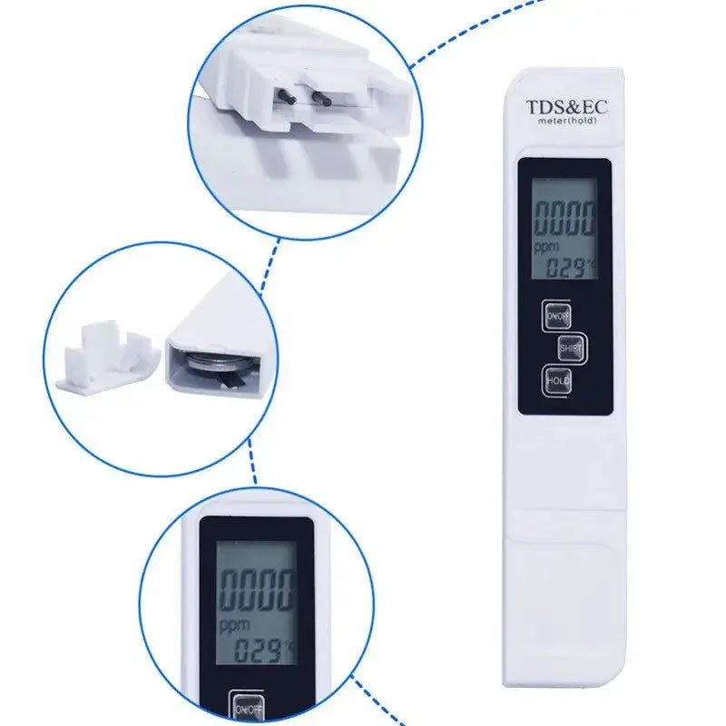 Handheld TDS Digital Water Tester With Large Screen Display For High Precision Household Purified Tap Water Quality