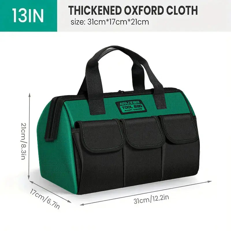 Airaj 13 Inch Large Capacity Tool Storage Bag Wear Resistant Portable Organizer With Multiple Pockets