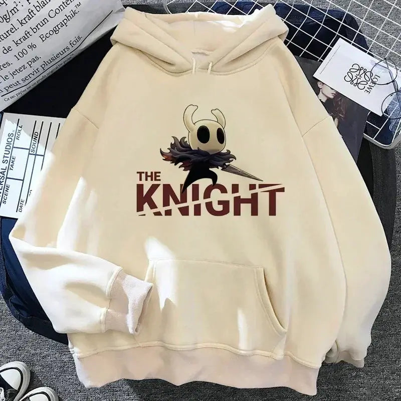 Hollow Knight Hoodie Grunge Y2K Aesthetic Cartoon Graphic Pullover For Autumn And Winter Wear