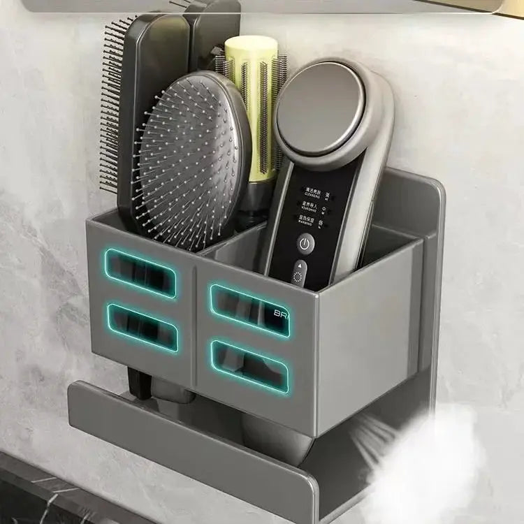 AquaGuard Hole Free Multifunctional Washbasin Storage Rack Wall Mounted Bathroom Organizer for Tubes Toothbrushes Razors