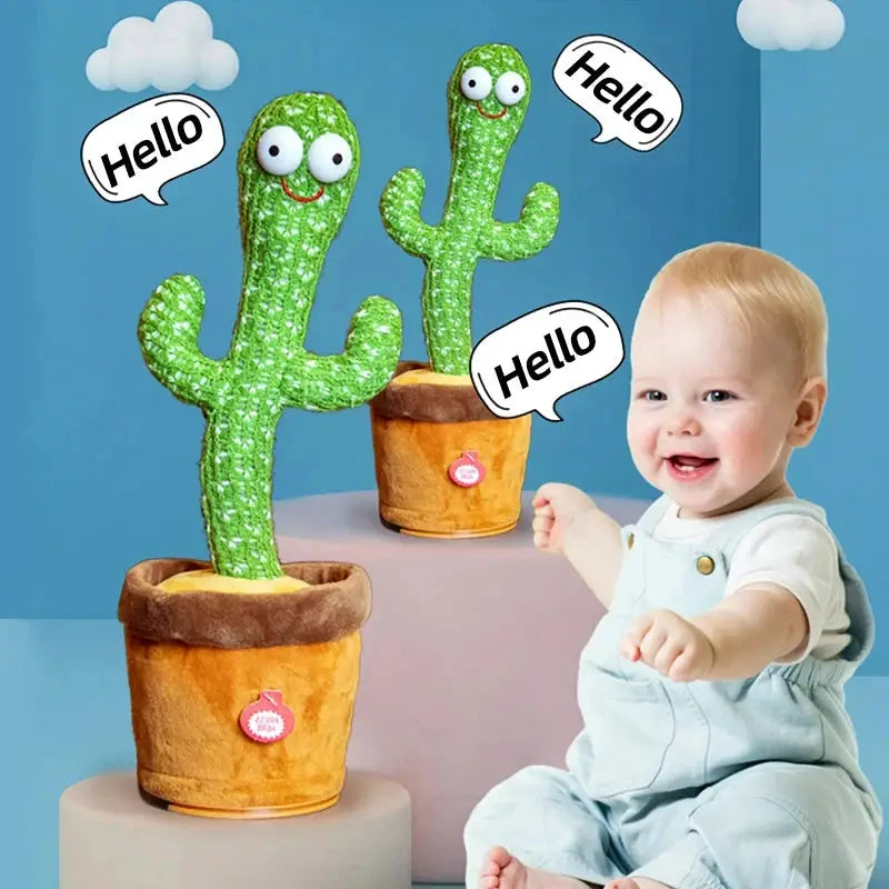 Dancing Cactus Plush Toy Repeats What You Say Sings And Dances Interactive Decor For Kids