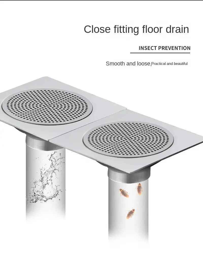Drain hair catcher stopper; dual-disc stainless steel sink filter by Simples Market.