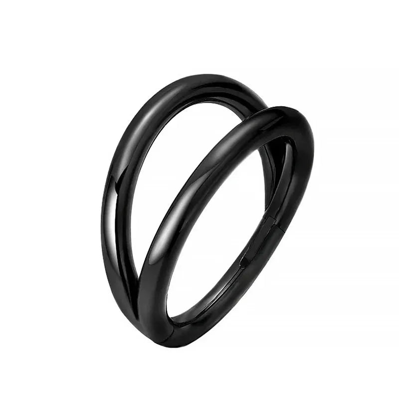 Double Septum Rings Open Nose Hoops Cartilage Hoop Earrings Nose Piercing 16G 18G 20G 6mm 8mm 10mm