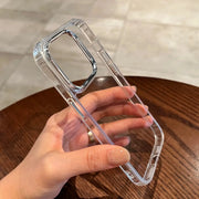 Simples Market luxury clear silicone phone case with bumper for iPhone, transparent