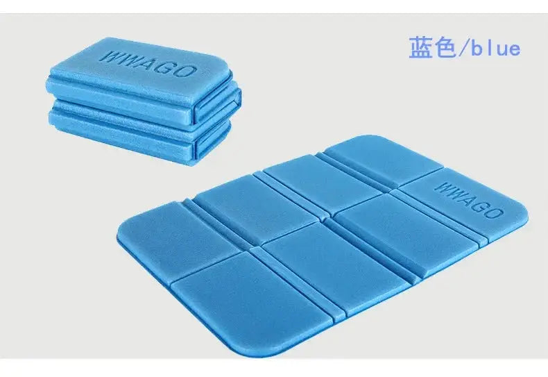 Foldable XPE foam outdoor mat, blue moistureproof picnic/camping seat cushion by Simples Market