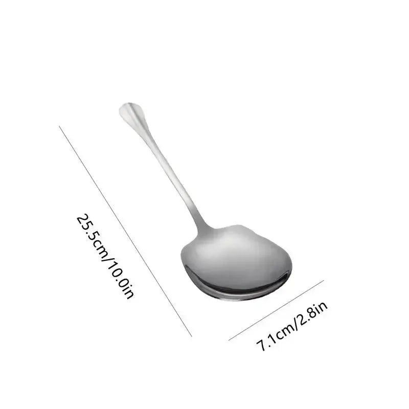 Large Stainless Steel Serving Spoon Ergonomic Kitchen Flatware For Rice Pasta And Salad