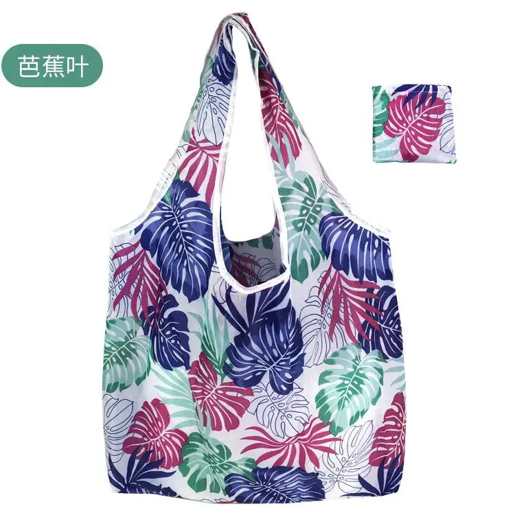 EcoCarry Large Foldable Reusable Tote Bag Made From 190T Polyester For Grocery Shopping Beach Storage