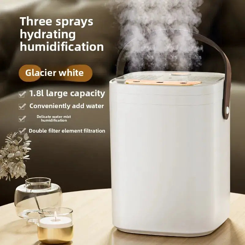 1 set of three nozzle night light humidifier 1.8L large capacity double filter aromatherapy machine mute bedroom car mounted spr