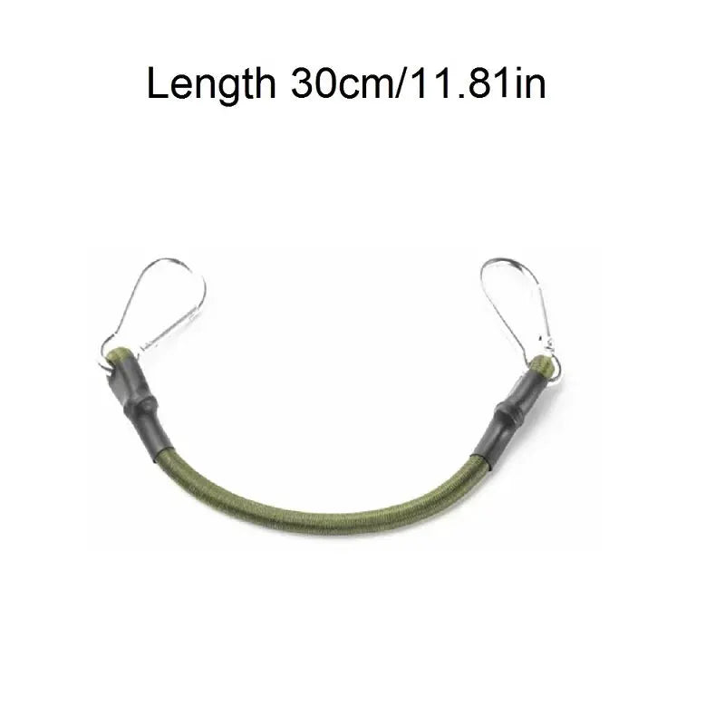 Simples Market outdoor heavy-duty bungee cord with carabiner hooks, 30 cm green elastic strap