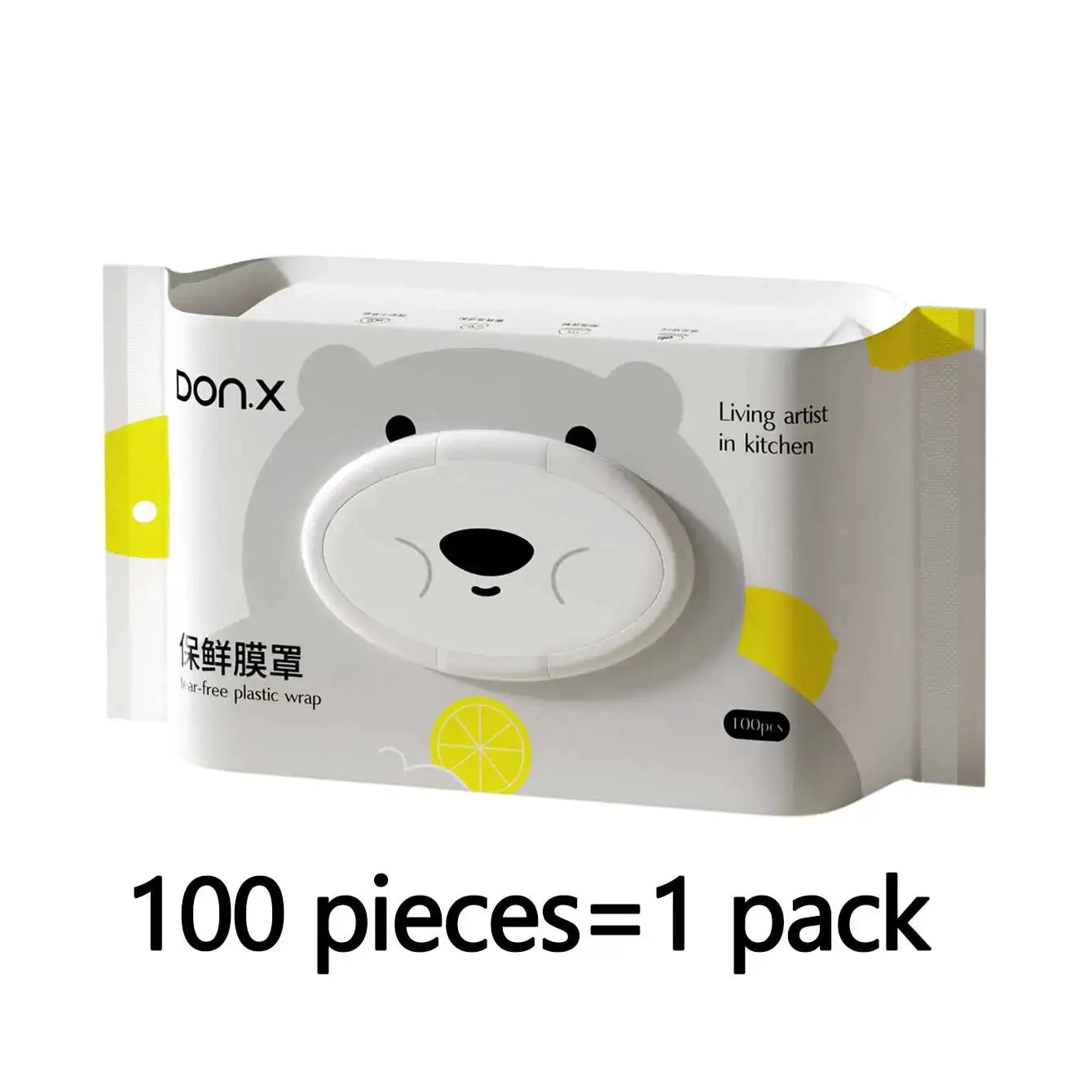 100 Pack Disposable Food Grade Plastic Wrap Covers For Home Kitchen Refrigerator Leftovers Hangable And Pull Out Style
