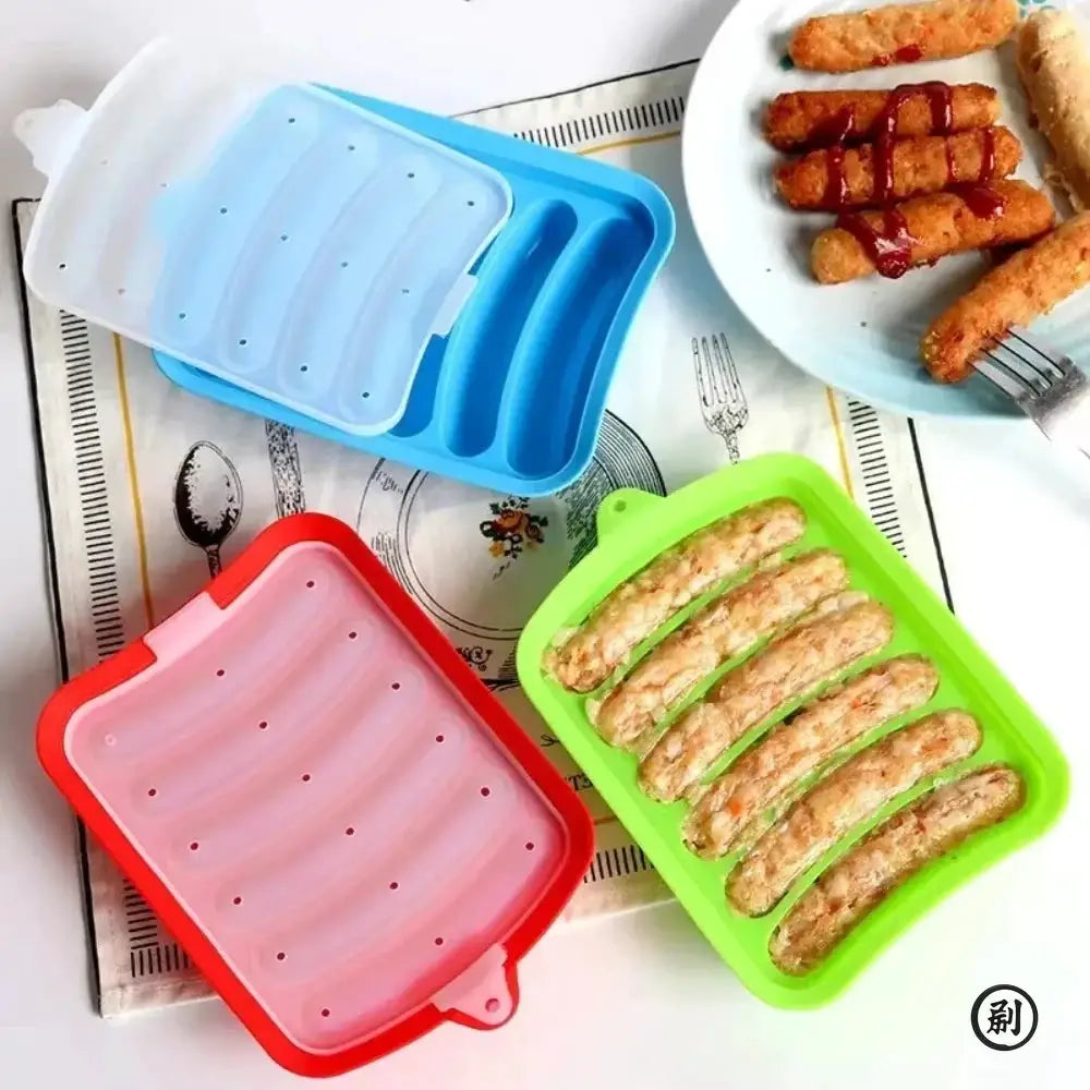 DIY Food Grade Silicone Sausage Mold for Home Use, Baby Food Supplements, Hot Dogs, Ham, Sausage Baking Mold