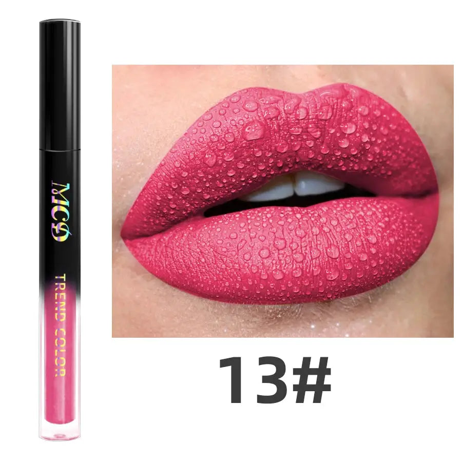 19 Colors Matte Velvet Lip Gloss Waterproof Long Lasting Liquid Lipstick With Nude Red Lip Tint And Lip Glaze