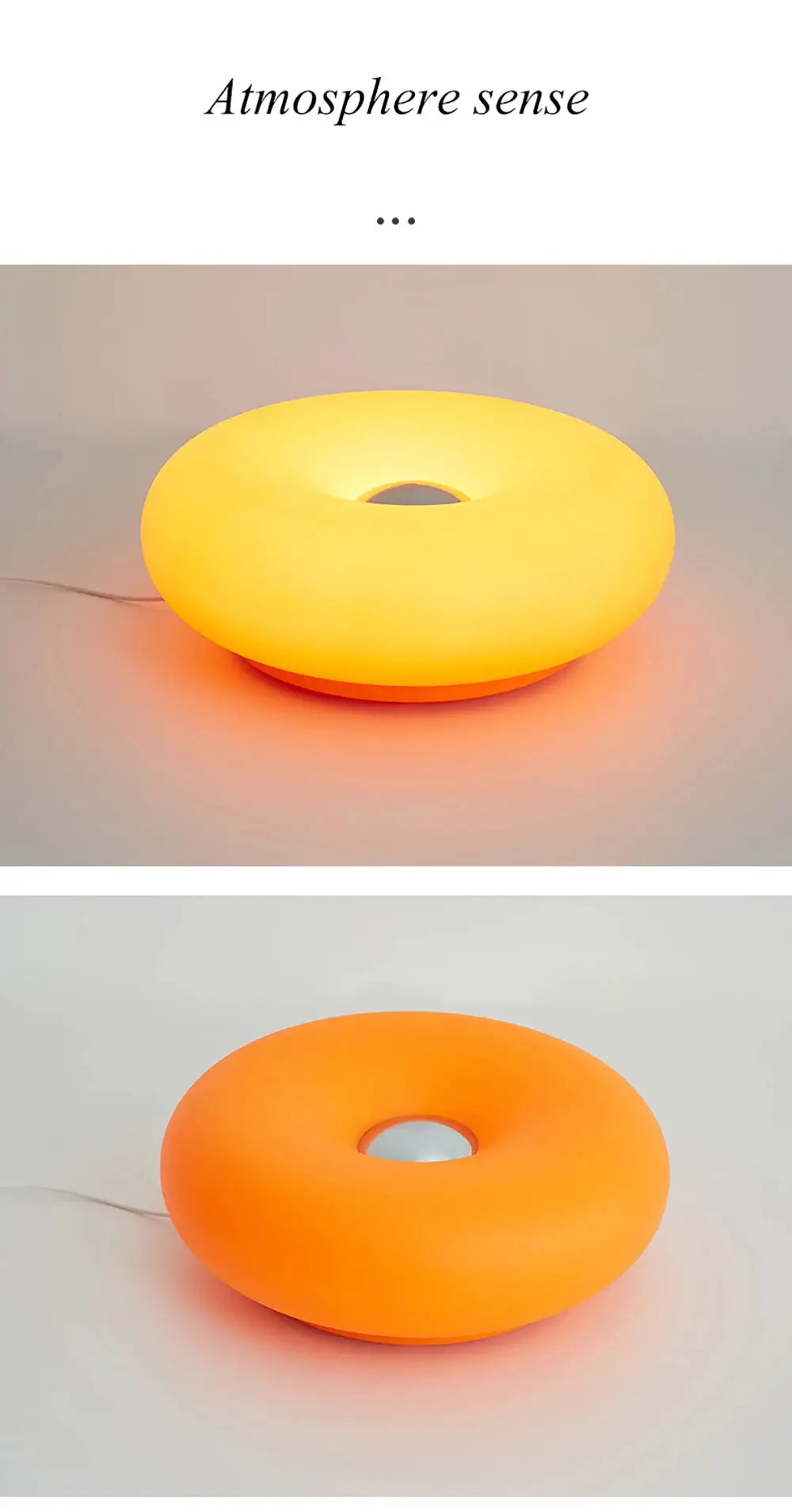 Bauhaus donut table lamp USB plug; warm orange glow, 2-pack, Simples Market