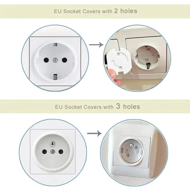 Baby Safety Socket Covers 10 Pack Electrical Outlet Protectors Child Safe Socket Security