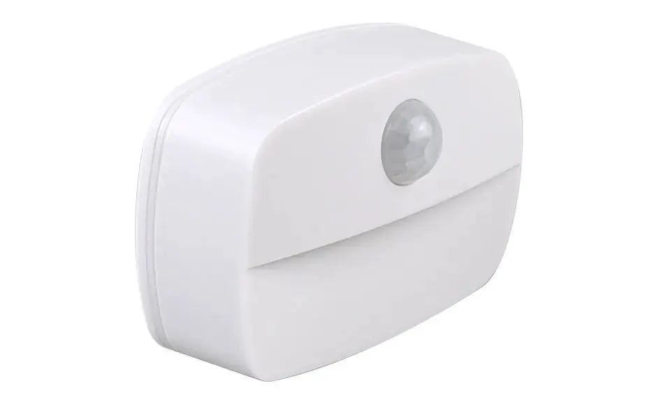 Wireless LED motion sensor night light, white plastic, plug-in 220V, Simples Market