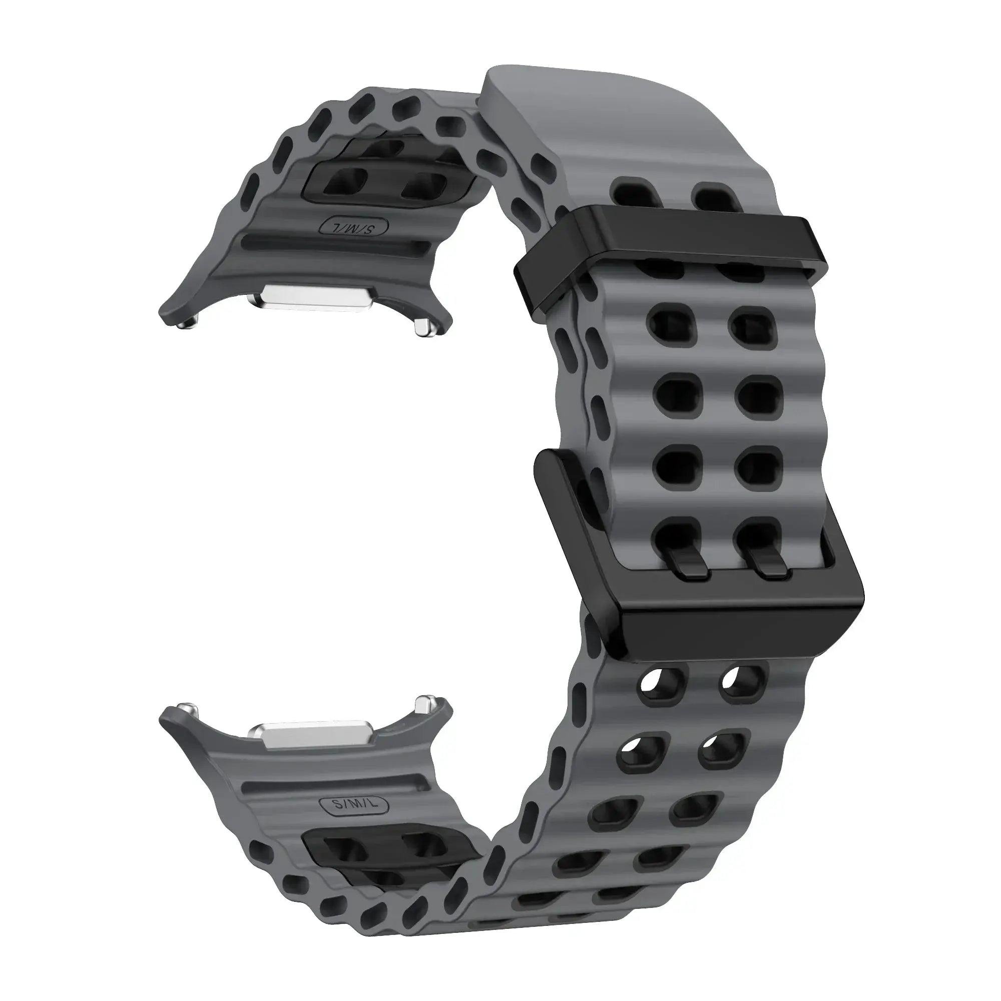 NEW Marine Silicone Strap For Samsung watch ultra 47mm Bracelet No Gaps Sport two-tone Band for Galaxy 8 ultra watchband 2030