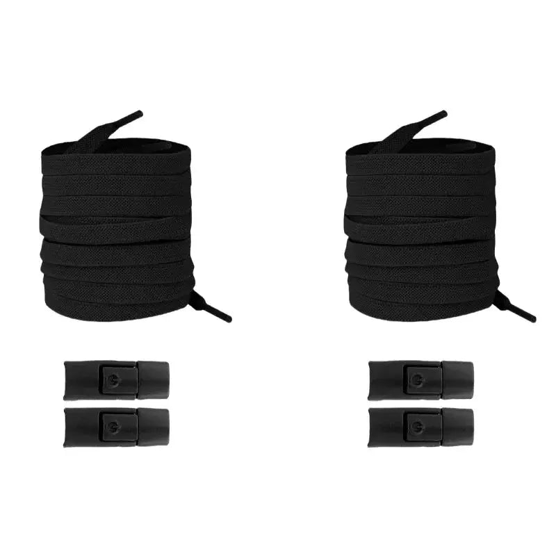Elastic No Tie Shoelaces Press Lock For Sneakers 8mm Widened Flat Laces For Kids And Adults