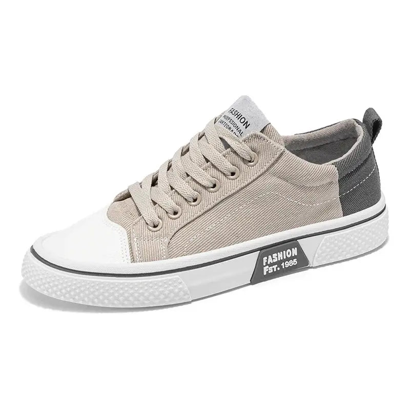Men's Canvas Shoes All Seasons Casual Everyday Walking Shoes Soft Sole Flat Profile Joker Board Shoes