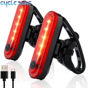 USB Rechargeable Rear Bike Tail Lights Ultra Bright for Cycling Safety Easy to Install