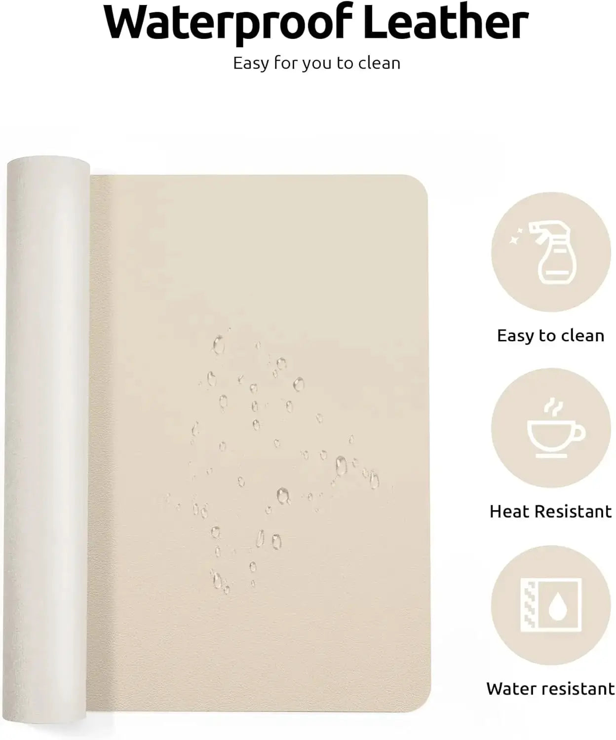 Large PU Leather Desk Pad Mouse Pad For Office Non Slip Leather Desk Mat Laptop Desk Pad Protector