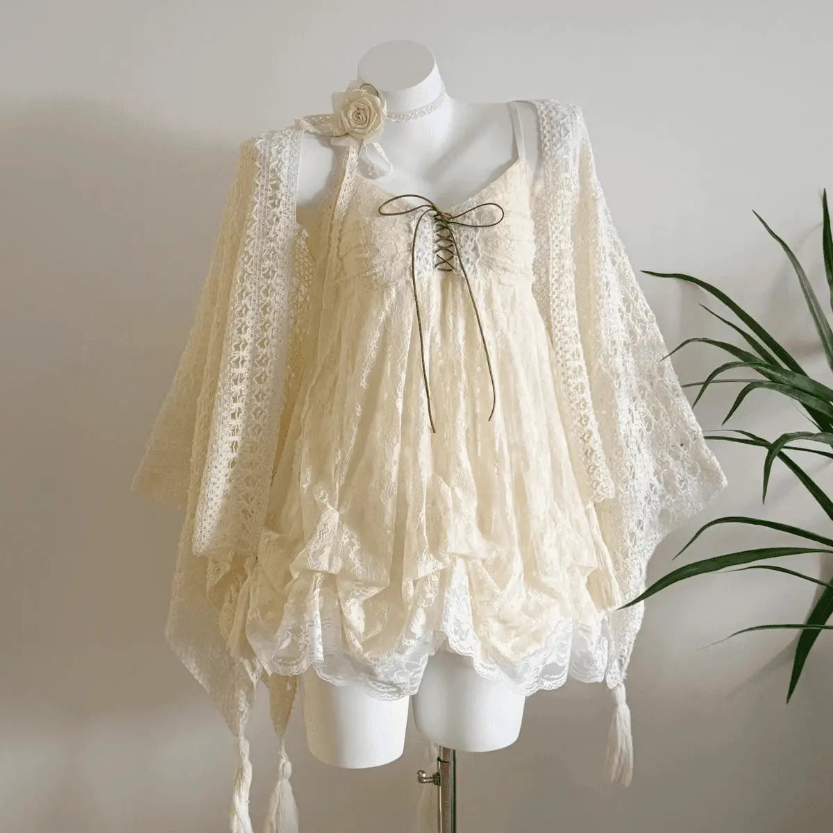 2000s Gothic Vintage Mini Dress Sleeveless Lace Y2K Lolita Party Black
