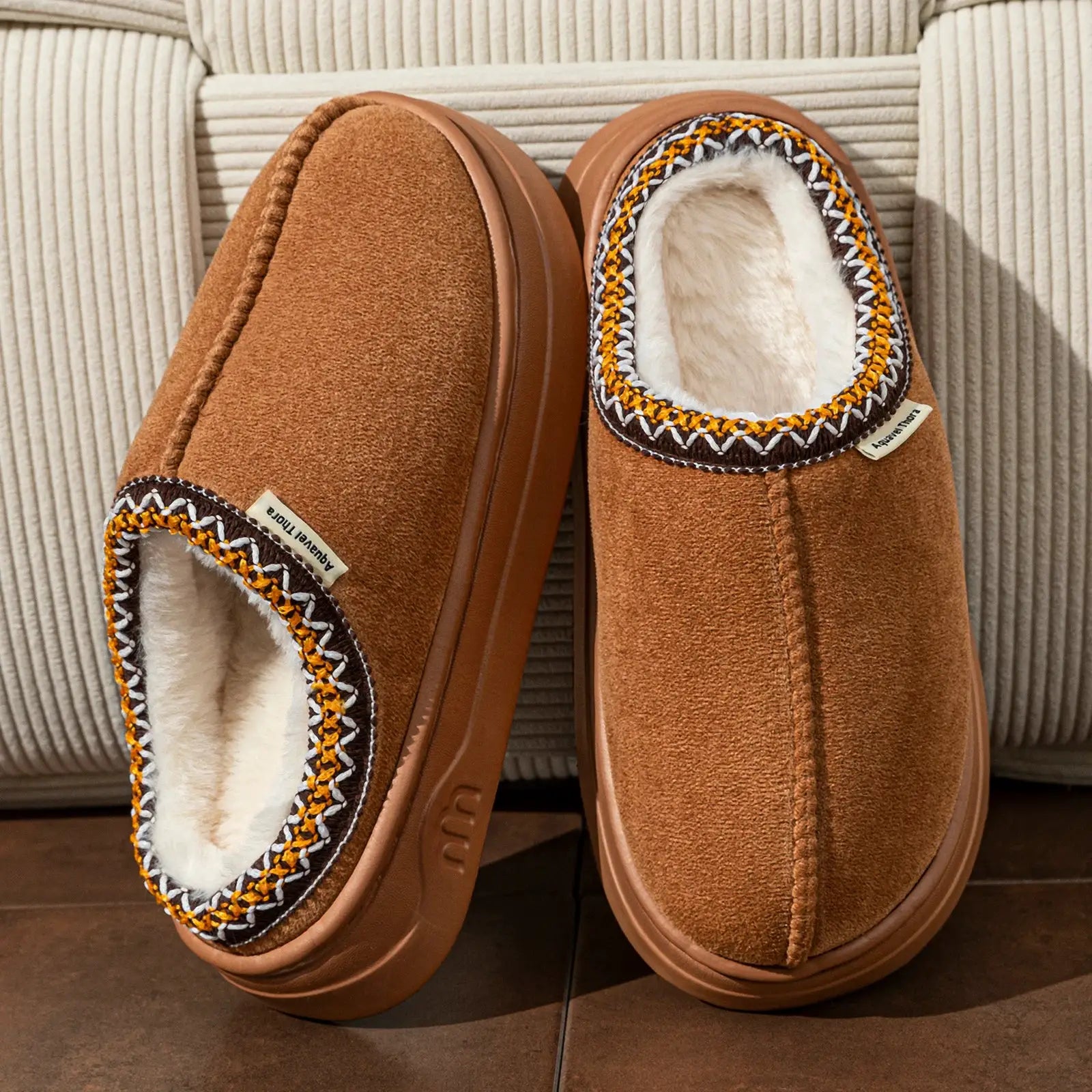 CozyNest Winter Women Slippers Boots With Fuzzy Fur Lining And Anti Slip EVA Sole For Indoor Outdoor Warmth