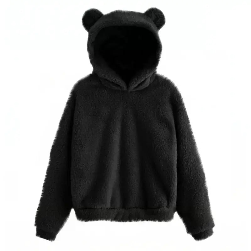 CozyNest Rabbit Ear Hoodie Sweatshirt For Women In Heavyweight Fleece Autumn Winter Warmth And Plush Comfort