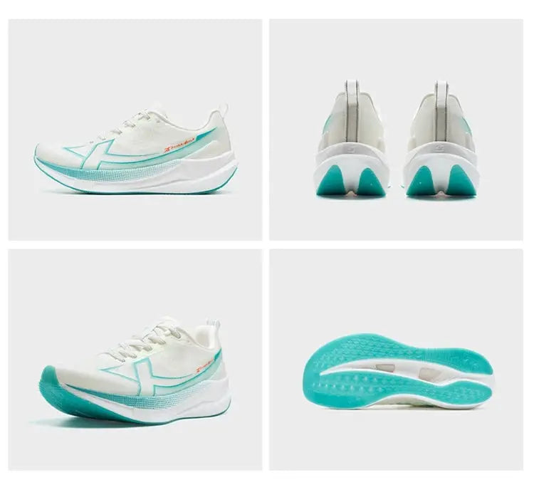 Xtep 2000km 5.0 men's sneakers, white with teal accents, cushioned running shoes