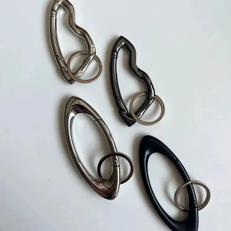 Y2K Punk Star Carabiner Keychain Axe Shaped Mountaineering Key Ring Gothic Backpack Decor Korean Fashion