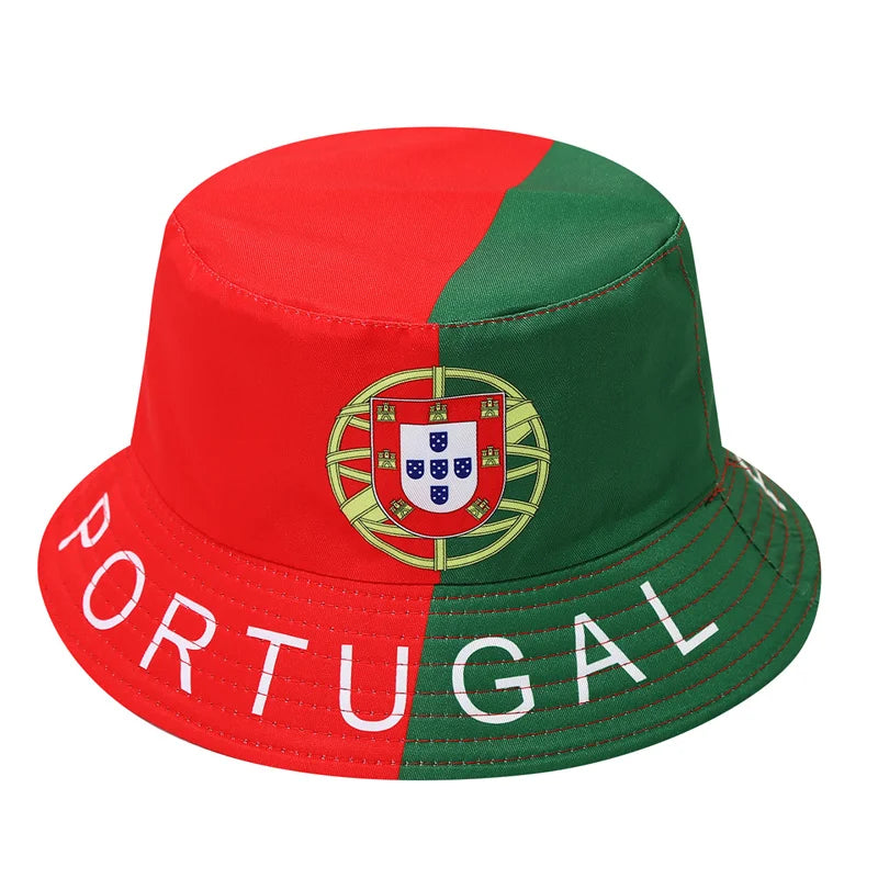 National Flags Reversible Bucket Hat For Men Women Football Fans